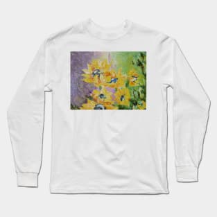 Sunflower Impression Long Sleeve T-Shirt